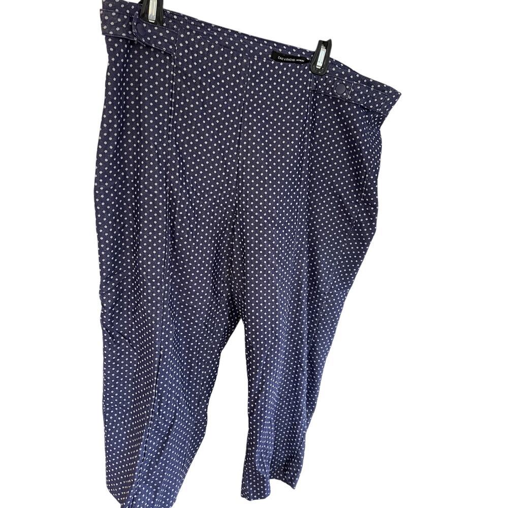 Zac & Rachel Woman 16W Pull On Denim Polka Dot Stretch Pants
